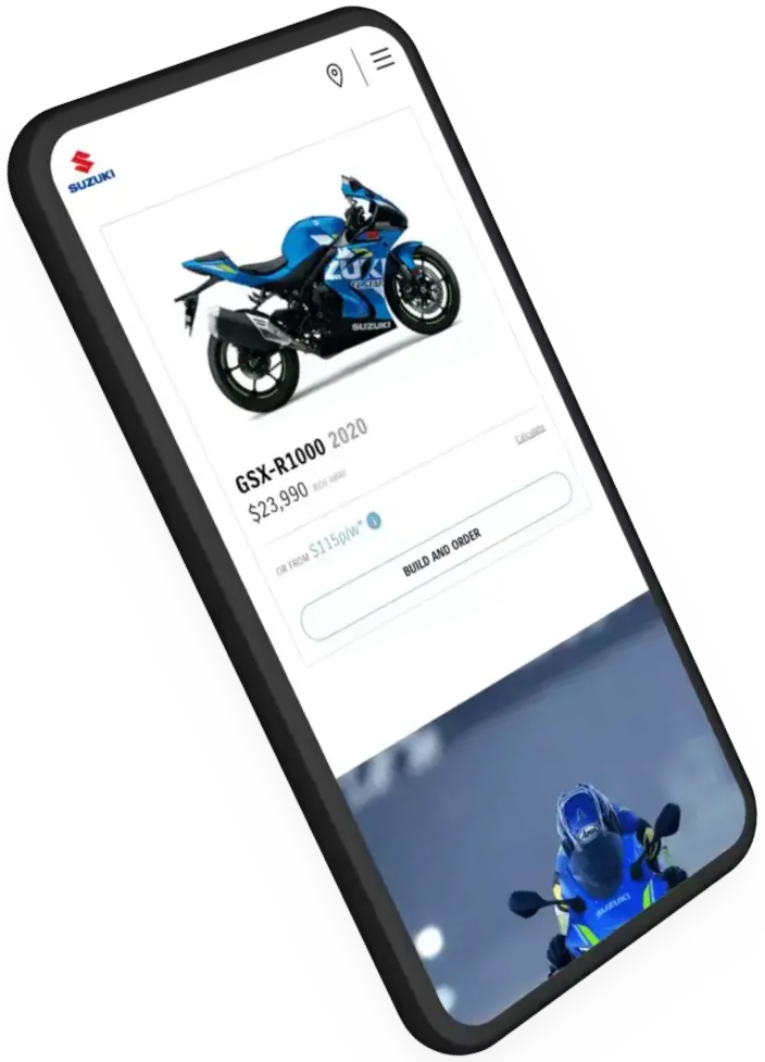 Suzuki Product Page-Phone Display