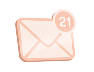 Email Icon with Number