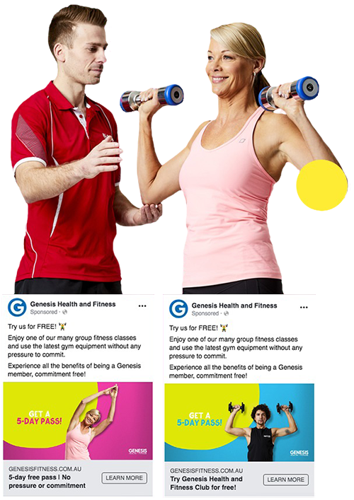 Genesis Health and Fitness social media advertising