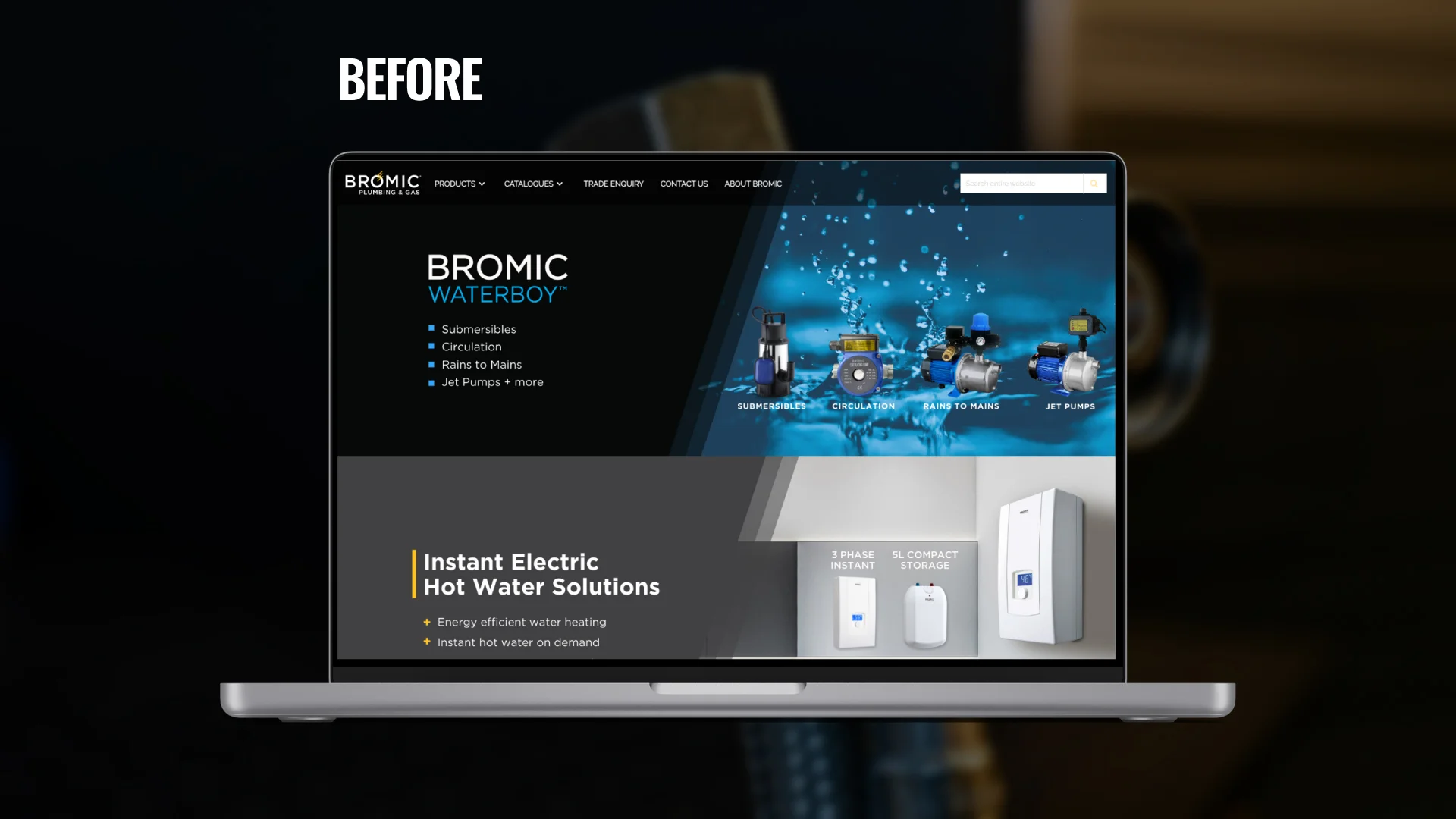 Bromic Website Comparison Before Revamp